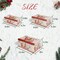 Christmas Cookie Tin Box with Lids, Rectangle Santa Food Storage Gift, Set of 3 Nesting Containers